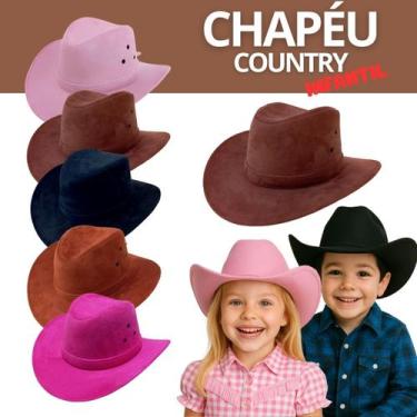 Imagem de Chapéu Infantil Country Festa Junina Rodeio Menino Menina Cowboy Peão 