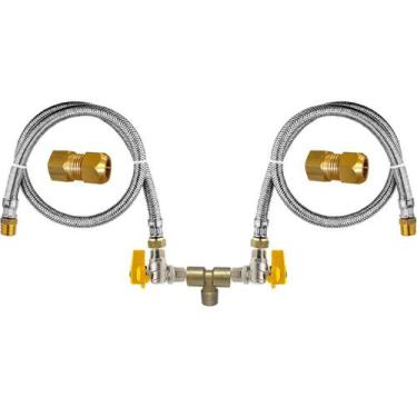 Imagem de Kit Duplo 1,2m Instalação Gás Encanado Fogão Forno Cooktop - Santa Fé