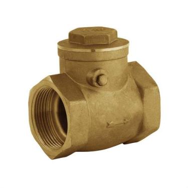 Imagem de Válvula De Retenção Horizontal 3/4 Pol Com Portinhola de Latão Forjado