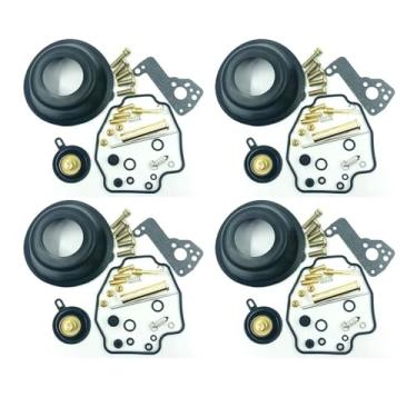 Imagem de Kit de reparo de carburador de carburador para V-MAX VMAX1200 VMX12 85-00 1985-2000 com assento de parafusos de diafragma de válvula de corte de ar (4 conjuntos)