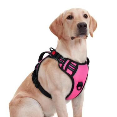 Imagem de Colete refletivo Dog Harness rabbitgoo Medium No Pull rosa M