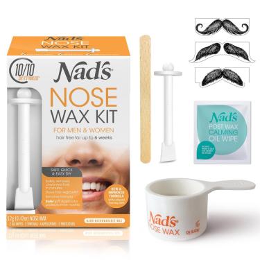 Imagem de Kit de depilação Nad's Nose Wax para homens e mulheres 12g/12mL