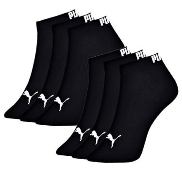 Imagem de 6 Pares Meia Cano Curto Sapatilha Feminino Original Nf - Selene, Preto