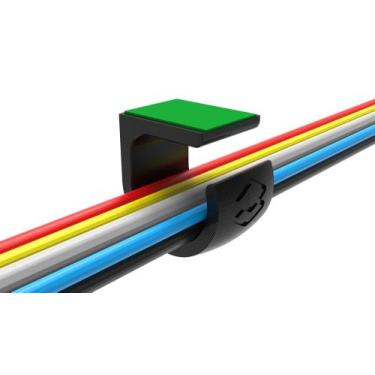 Imagem de 6x Organizador Fios Cabos Oculto Baixo Mesa Fácil Instalação - PEKO, 3