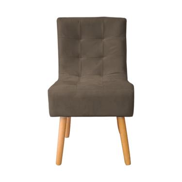 Imagem de Cadeira de Jantar Reforçada  Decorativa Liz Suede