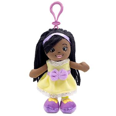 Imagem de Playtime by Eimmie Chaveiro de pelúcia luxuoso Kaylie, bonito para mochilas, bolsas e bolsas – tecido macio com detalhes bordados e corrente de plástico, acessórios divertidos para meninas, meninos