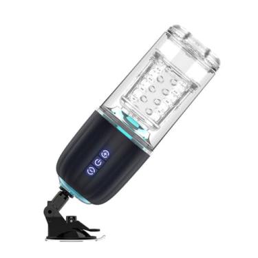 Imagem de Masturbador Masculino Storm 7 Modos Vai e Vem Rotação com Ventosa 25,5cm Silencioso em Silicone Recarregável