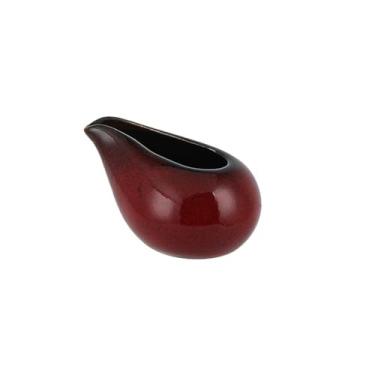 Imagem de Molheira 3.4oz Mini Molheira Cerâmica Jarra de Leite Jarro de Leite Café Criativo Pequeno Pote de Leite Doméstico Pequeno Molheira Jarra de Molheira(Red)