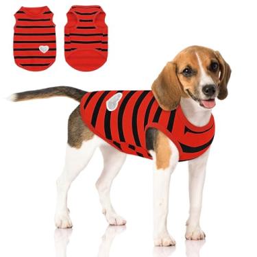Imagem de Queenmore Camisa grande para cães, gatos, meninos, meninas, roupas para todas as estações, respirável e leve para animais de estimação para Frenchie, Dachshund, Yorkie