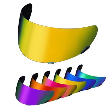 Imagem de PSLER Qualifier Visor- Qualifier Helmet Visor Motorcycle Face Shield Accessories Replacement for Bell Qualifier/Star/Vortex/RS-1/Revolver,Deep Gold