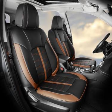 Imagem de Capas de assento de carro para Outback Forester Crosstrek XV Legacy Impreza - 2014-2025 conjunto completo de couro sintético protetor de assento dianteiro e traseiro à prova d'água SUV acessórios de
