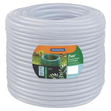 Imagem de Mangueira Flex 3-4" Tramontina Branco Em Pvc 3 Camadas 100 M Tramontina