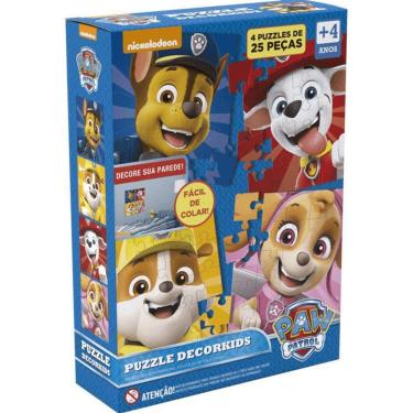 Imagem de Puzzle Decorkids Patrulha Canina - 4 Unidades ? Grow