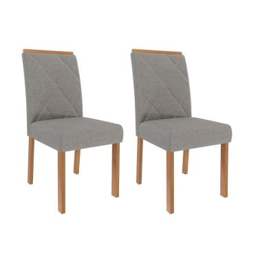 Imagem de Jogo Com 02 Cadeiras Fernanda Wood Ii Madeira-linho Grafite