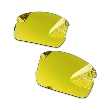 Imagem de Lentes de reposição espelhadas polarizadas premium Combime 8 para óculos de sol Oakley FLAK 2.0 OO9295 - Espelho dourado 24K, Ouro 24 quilates, One Size