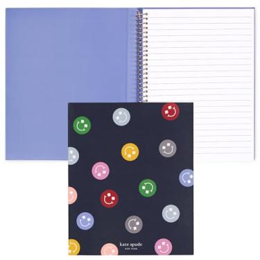 Imagem de kate spade new york Caderno espiral oculto pequeno, caderno de diário de 21 x 17 cm com 112 páginas forradas (Spade Smiley)