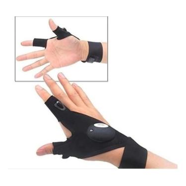 Imagem de Luva 2 Dedos Lanterna Luz Led Dj Mesa Som Noturna - Geral