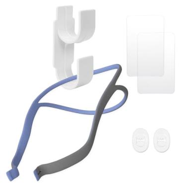 Imagem de Trejacur Capacete De Reposição Compatível Com Máscara Nasal Resmed Airfit P10, Alça, Inclui 1 Par Clipes Ajuste E Peças Para Pendurar Mangueira