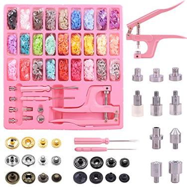 Imagem de Swpeet Kit De Botões Pressão Para Costura Com Alicate Pressão, Ferramenta Instalação, 300 Conjuntos Plástico E Metal T3/T5/T8 Sem Costura, Roupas, Babadores, Capas Chuva, Artesanato Faça Você Mesmo