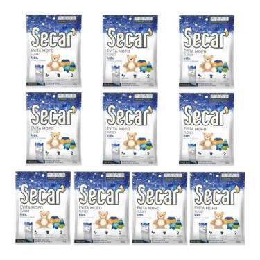 Imagem de Kit Com 10 Antimofo Secar Kids 250g Antiumidade Eficaz Contra Bolor Fu