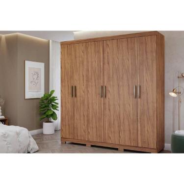 Imagem de Guarda Roupa Casal 6 Portas e 3 Gavetas Clara Cinamomo - Panan