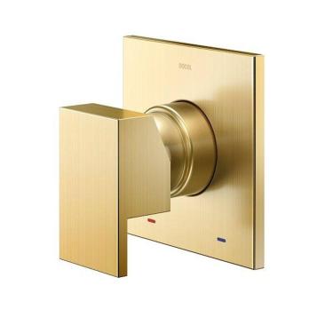 Imagem de Acabamento monocomando para chuveiro e ducha higiênica 1/2" New Edge/Minima cobre escovado Docol