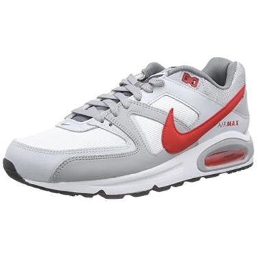 Imagem de Nike Tênis de corrida masculino Air Max Command, Branco University Red Pure Platinum Cinza frio, 11.5