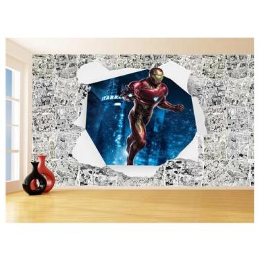 Imagem de Papel De Parede 3D Heróis Página Quadrinhos Hq 3,5M Nhma199 - Você Dec