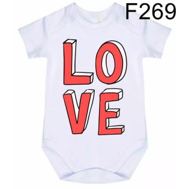 Imagem de Body Bebê Frases Love F269 - Meu Bebê, Branco, GG