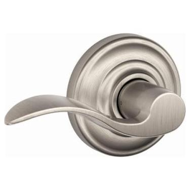 Imagem de SCHLAGE F10ACC619AND F10-ACC-AND Conjunto de maçanetas de porta de passagem com acabamento Andover