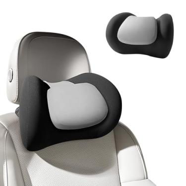 Imagem de BABUR Travesseiro de pescoço de carro 100% espuma viscoelástica travesseiro ergonômico alívio da dor no pescoço enquanto dirige apoio de cabeça almofada universal para dirigir em casa e escritório