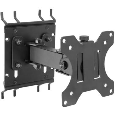 Imagem de VIVO Suporte articulado de painel único para monitor com braço, serve para telas de até 32 polegadas e placas de pino de até 0,25 polegadas de espessura com espaçamento de orifício de 2,5 cm, preto,