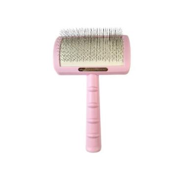 Imagem de Rasqueadeira MBS Colors Com Pinos Macios - Rosa - M - MBS Pro Grooming