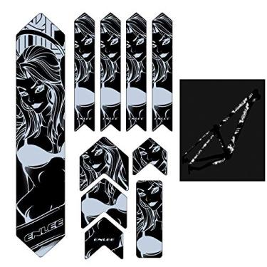 Imagem de CIADAZ Quadro reflexivo da bicicleta adesivos mountain bike protetor resistente a riscos adesivo removível adesivo de bicicleta de estrada quadro adesivo guarda capa