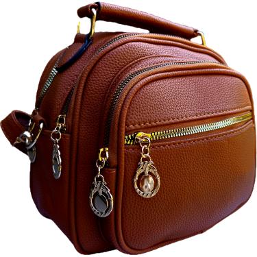 Imagem de Bolsa Feminina Transversal Média De Ombro Crossbody Mini Bag Marrom
