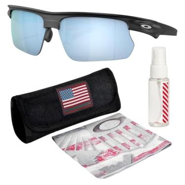 Imagem de OAKLEY Óculos de sol BISPHAERA OO9400 PRIZM com kit oficial de óculos, Armação preta fosca | Lente polarizada Prizm Deep Water, 68 mm