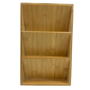 Imagem de SYAOYI Organizador de gaveta de especiarias para armário, bandeja de especiarias de bambu de 3 camadas para gaveta, organizador de temperos de cozinha para despensa de armário de bancada