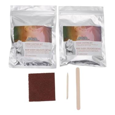 Imagem de CHEOTIME Kit de fundição manual, kit de molde de mão versátil em pó presentes para mãe, dia das mães, chá de panela, casamento, aniversário para namorado, namorada