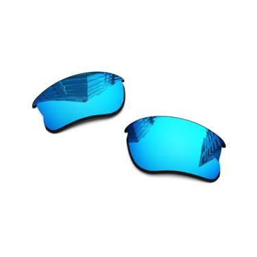Imagem de Lentes de reposição polarizadas de 1,6 mm para óculos de sol Oakley Flak Jacket XLJ, proteção UV, lentes espelhadas escuras - Mais opções, Vermelho fogo - polarizado espelhado, One Size