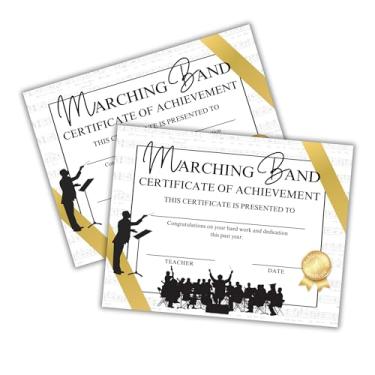 Imagem de Marching Band Certificate of Achievement Award 50pk 21.6x27.9 cm High School Music Class Full Orchestra End of the Year Performance Excellence