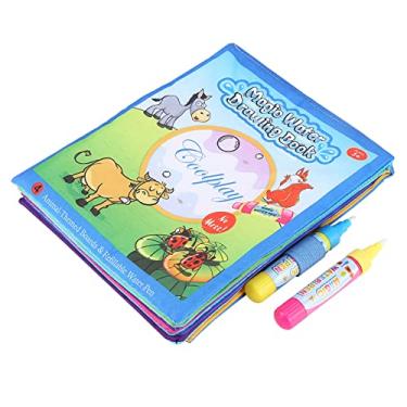 Imagem de KIMISS Magic Water Col Book Com Canetas de Desenho Aquático - Pintura Sem Bagunça Fun para Idades de 3 Anos ou Mais - Livro de Desenho Colorido de Tecido para Aprendizado Criativo
