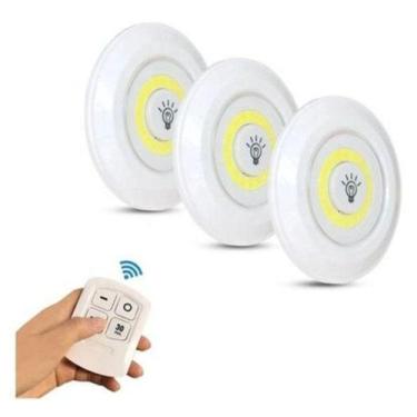 Imagem de Kit 3 Lâmpadas Luminárias Led Spot Controle Remoto Premium - Nutizze