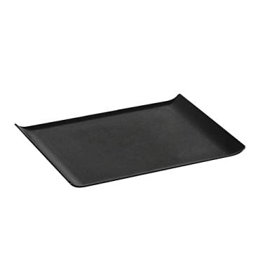 Imagem de Bandeja Servir Quadrada 30x45 Preta em Plástico Não Quebra Linha Profissional Cook Linha Premium