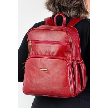 Imagem de Mochila feminina de couro liso Zaya-Feminino