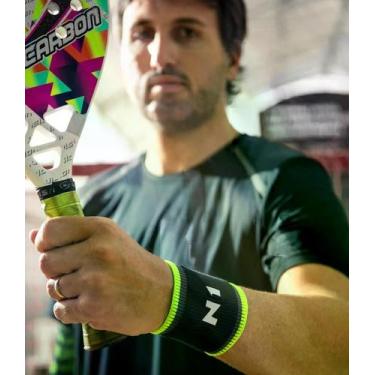 Imagem de Protetor de Punho - Linha Racket - N1 Sport, M, Preto e Amarelo