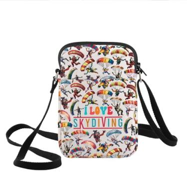 Imagem de KEYCHIN Bolsa transversal Skydive Lover Gift I Love Skydiver Bolsa de ombro Skydiver Merchandise, Cb de paraquedismo, Tendência