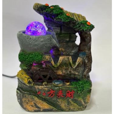 Imagem de Fonte de Água Decorativa em Cascata para Jardim, Relaxante, Umidificação Natural