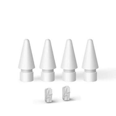 Imagem de DOGAIN Pontas de lápis para Apple Pencil 1ª e 2ª geração e Apple Pencil Pro - (4 peças), compatibilidade com caneta iPad para iPad Pro/Mini/Air, pontas Stylus ativas (branca)