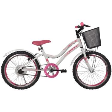 Imagem de BICICLETA ATHOR ARO 20 MTB S/MARCHA MIST FEMININO BRANCA COM ROSA