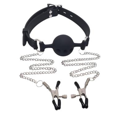 Imagem de MRSLYFQH Anéis de mamilo com colar de corrente e colar gargantilha com letra de nome, joias de mamilo não perfuradas, correntes corporais para homens e mulheres, piercing de mamilo falso ajustável